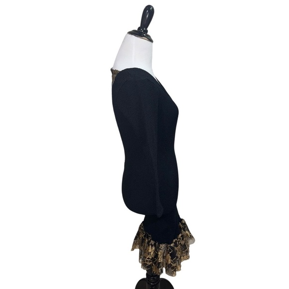 Mellow Mail Women's 1980's Vintage Party Mini Dress Bodycon Lace Back One Size - Picture 2 of 10